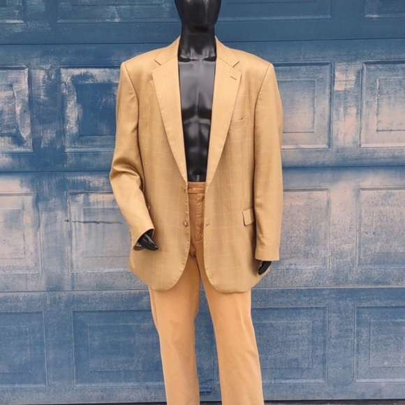 Alan Flusser MEN'S Silk & Worsted Wool Luxury Blend Window Paigne Blazer - Picture 7 of 17